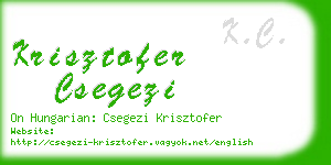 krisztofer csegezi business card